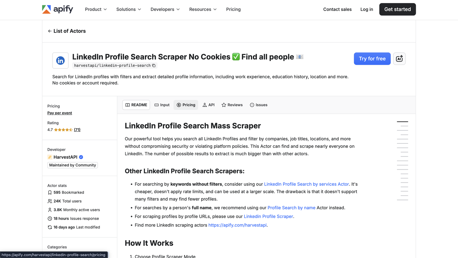 Apify LinkedIn Post Scraper branché à Claude